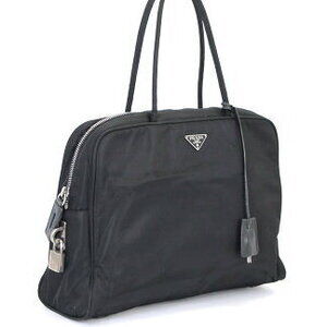 Prada handbag nylon black logo triangle